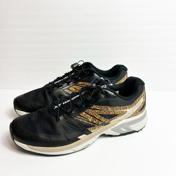 SALOMON XT-WINGS 2 MINDFUL BLACK FEATHER GRAY QUIET SHADE SIZE WOMEN 11 MEN 10